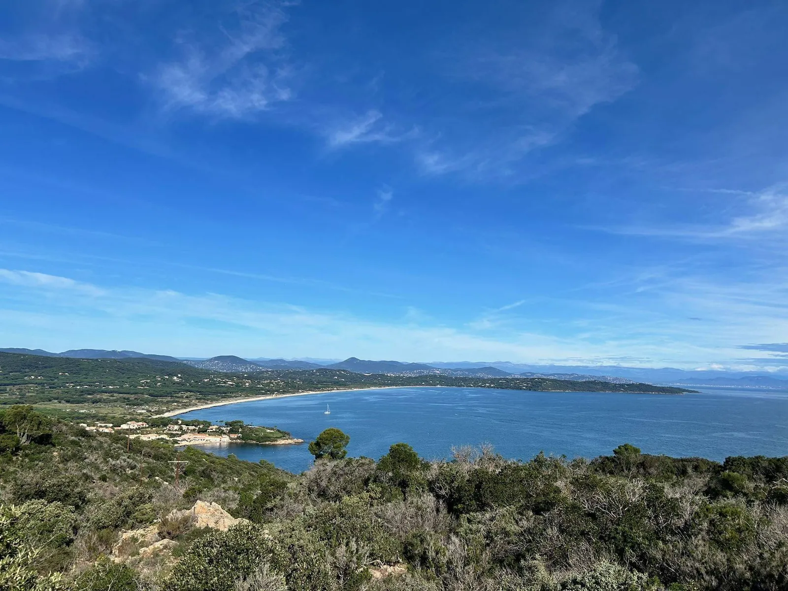 The bay of Pampelonne seen from the hills of Ramatuelle