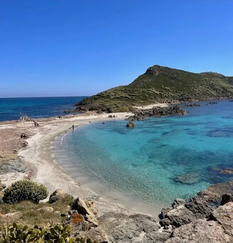 A wild cove and its headland on the coastal path near Ramatuelle